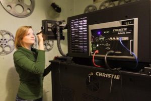 Carleigh Pope of Princess Cinema Ontario with Chrisite Solaria One